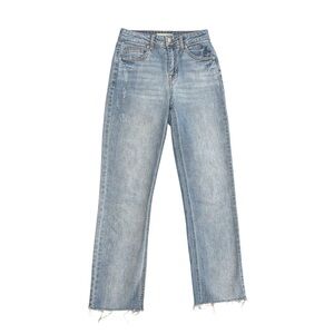 Francesca's Collections Harper Heritage high rise straight jeans in size 24